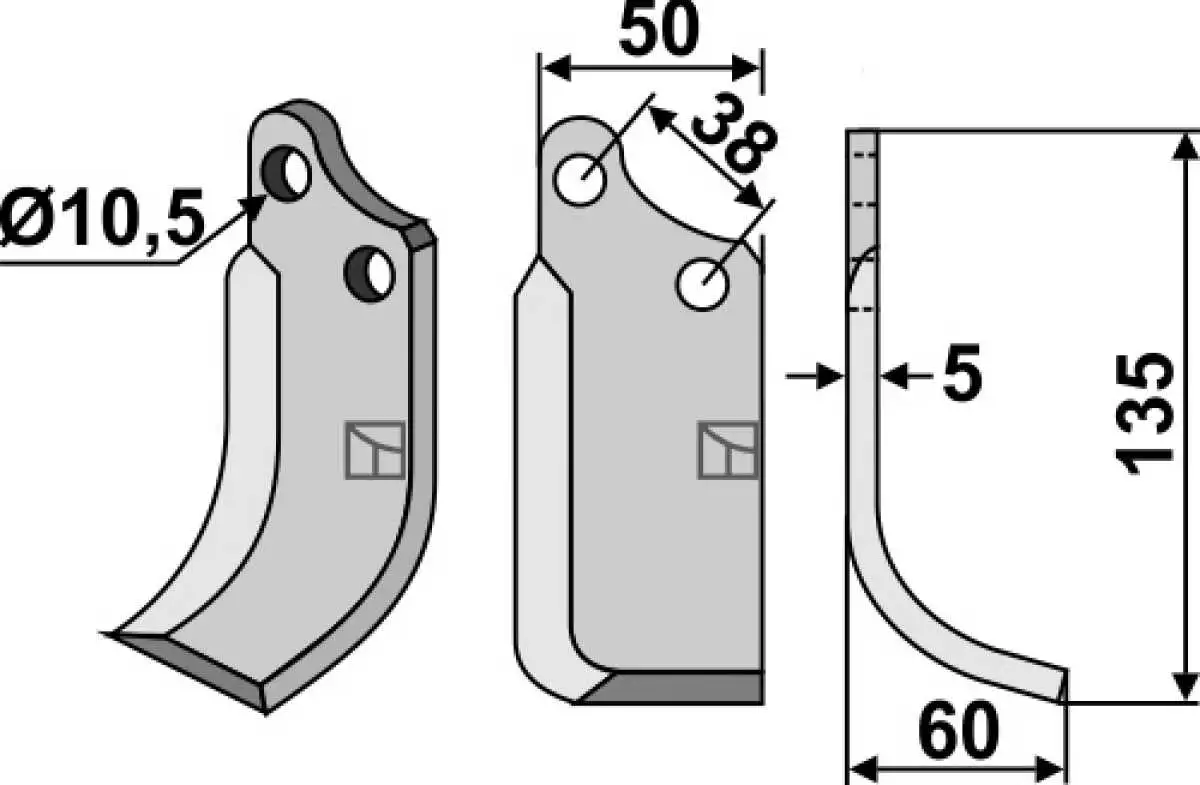 Fräsmesser 135x50mm, rechts